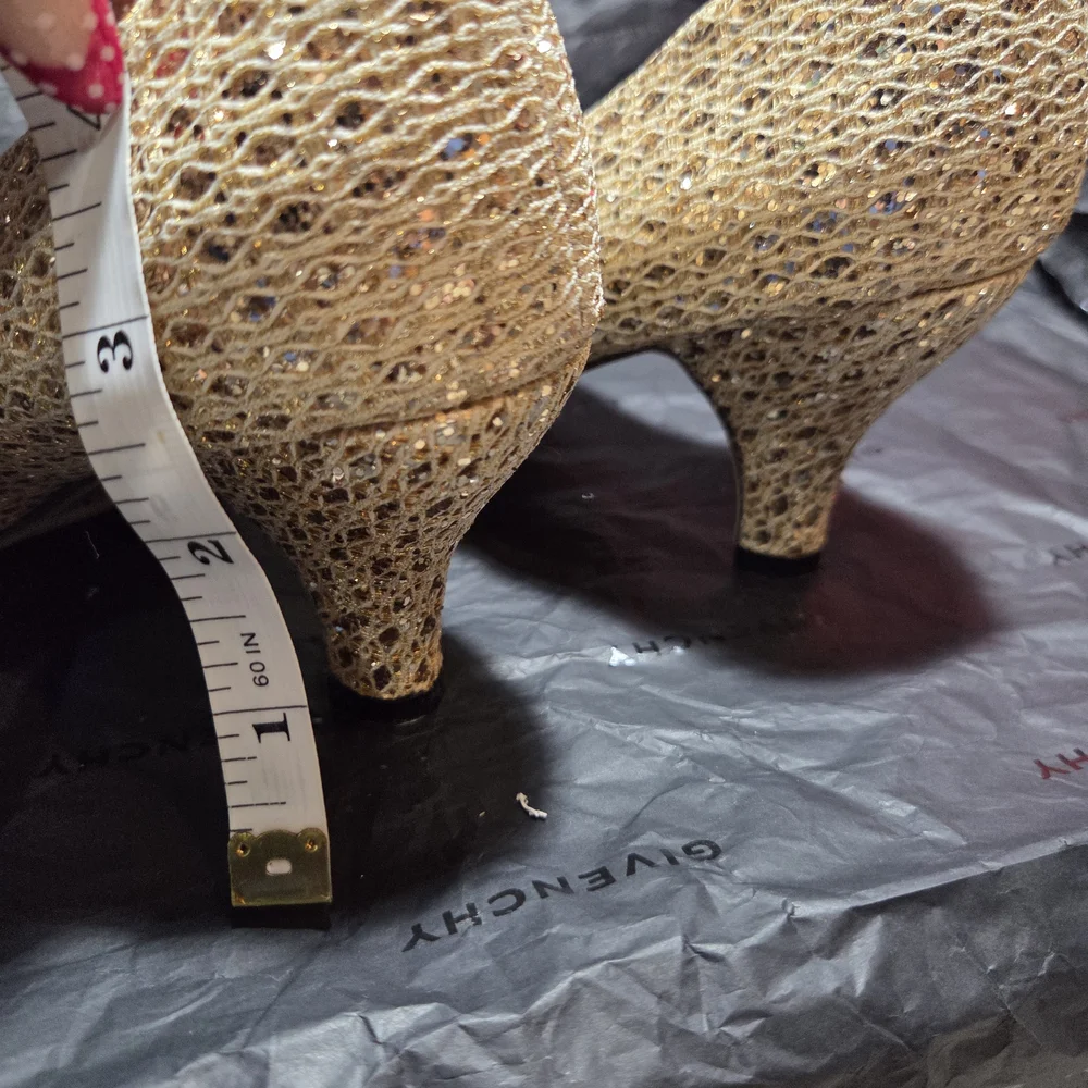 VTG EY Gold Kitten Heels - Picture 6 of 6